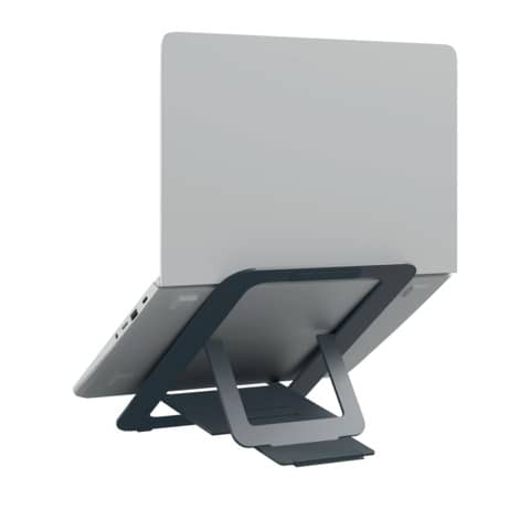Supporto per laptop regolabile ultrapiatto in alluminio Leitz Ergo grigio scuro - 300x10x210 mm - 63460089